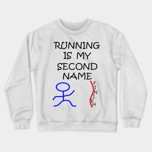 Stick Figure Running Crewneck Sweatshirt